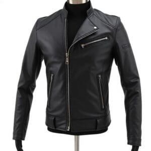 black and leather jacket