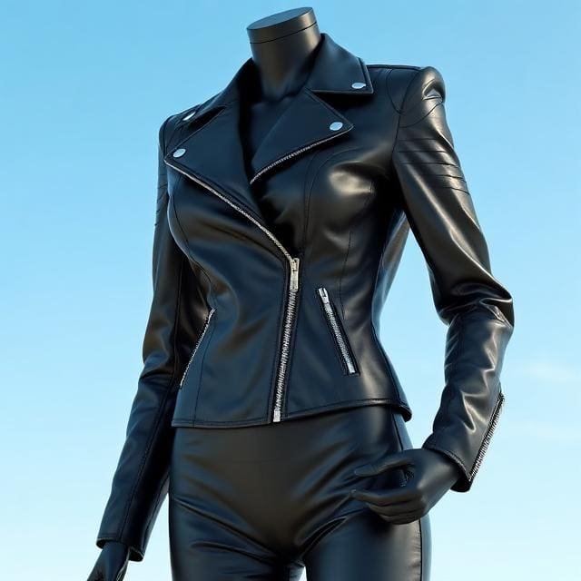 black and leather jacket