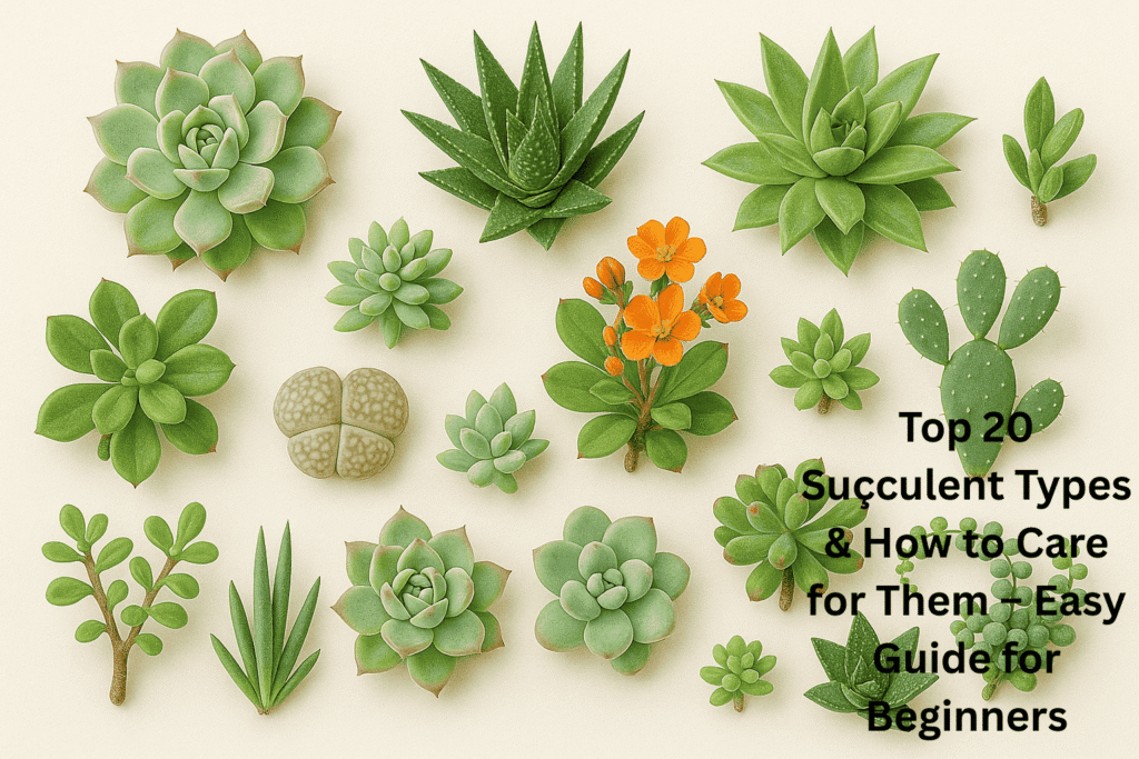 Top 20 Suçculent Types & How to Care for Them – Easy Guide for Beginners Top 20 Suçculent Types & How to Care for Them – Easy Guide for Beginners
