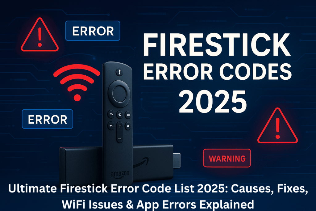 Ultimate Firestick Error Code List 2025: Causes, Fixes, WiFi Issues & App Errors Explained